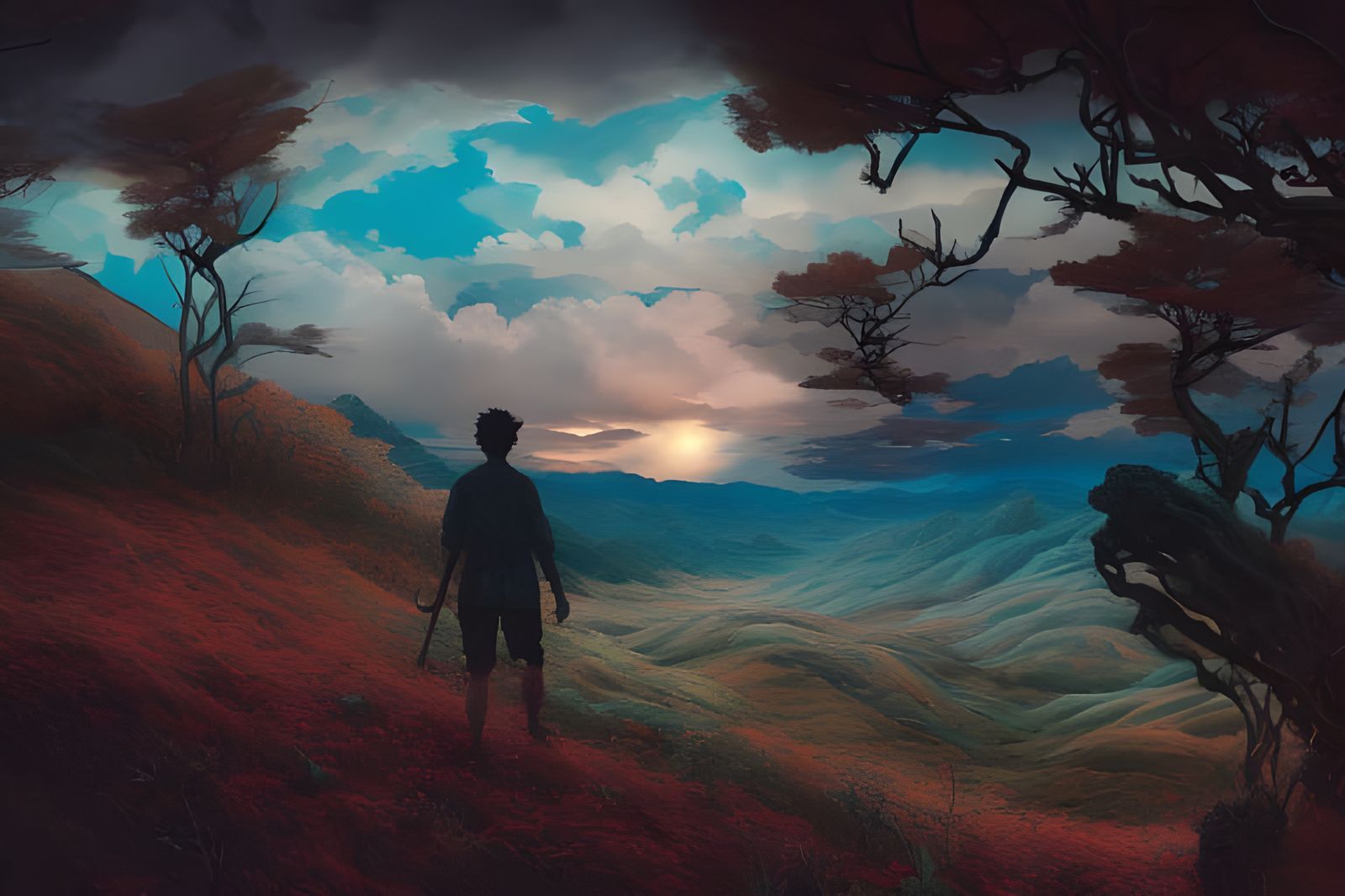 Surreal Digital Landscape Art in Photorealism Style