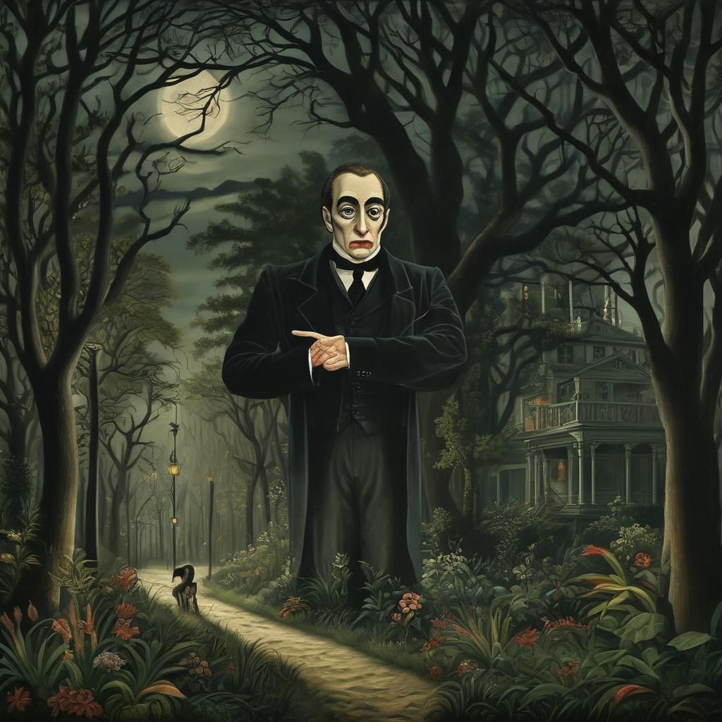 Vampire Blockbuster Poster in Rousseau and El Greco Style