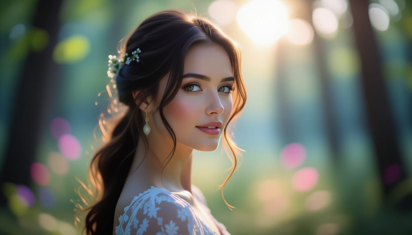 Tranquil Forest Glade with Dappled Light