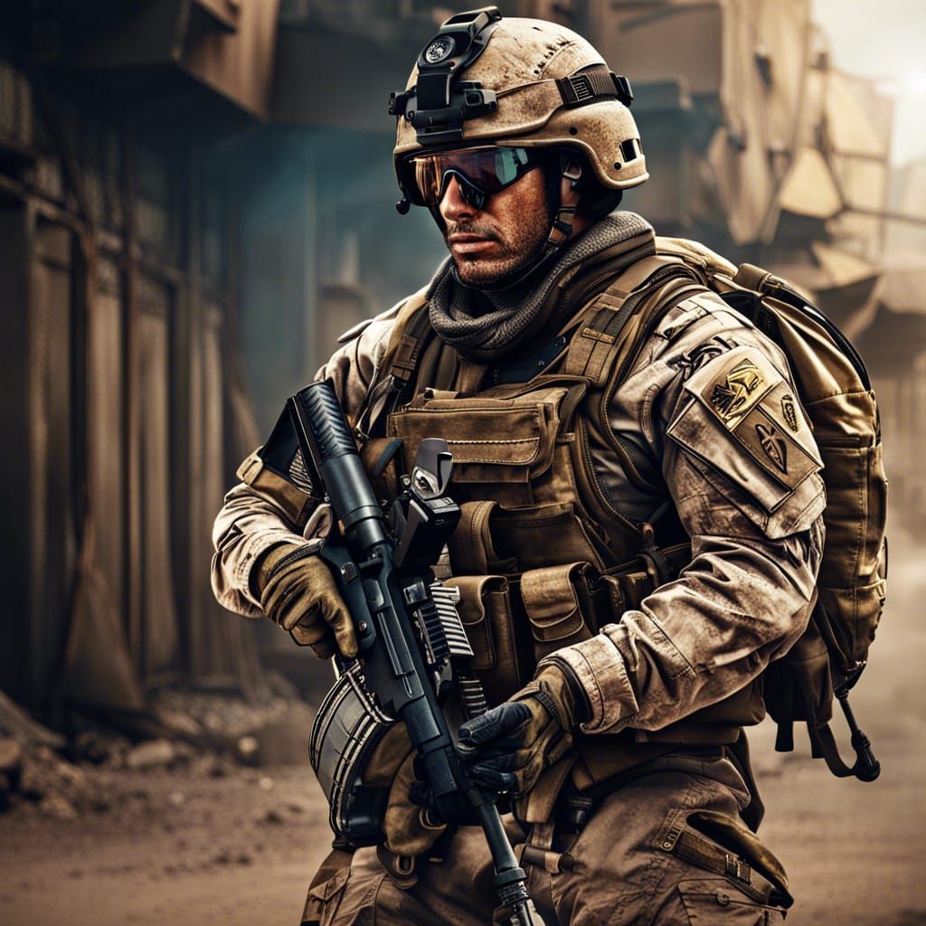 U.S. Army Special Forces Soldier in 8K