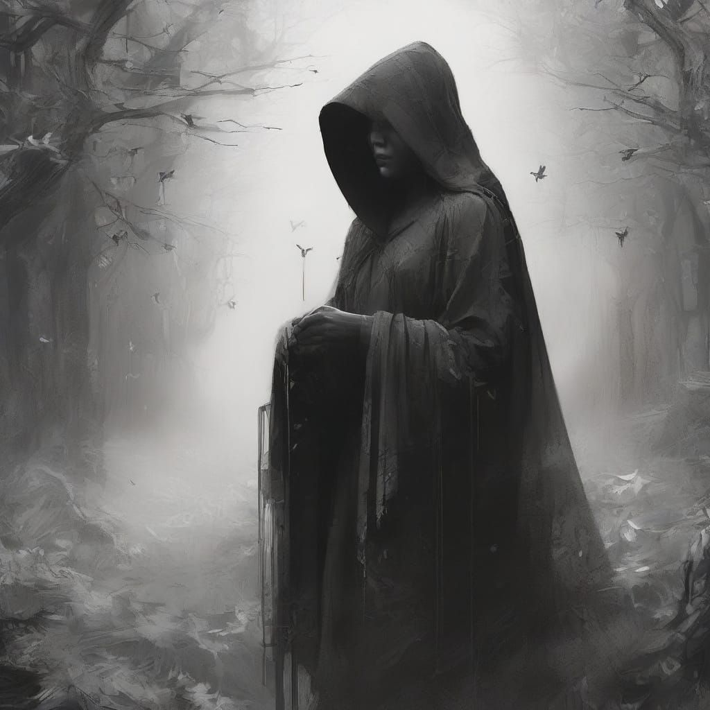 Mysterious Figure Dissolves Into Music Notes