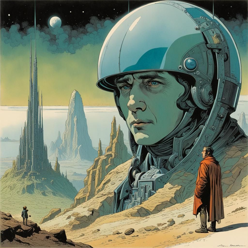 Sci-Fi Comic Illustration in Bande Dessinée Style