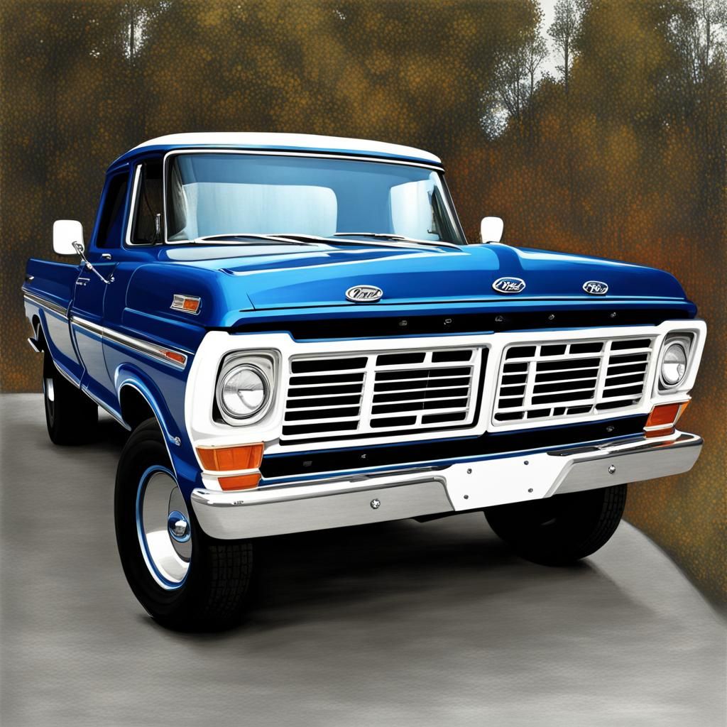 1970 Ford Truck in Dark Blue