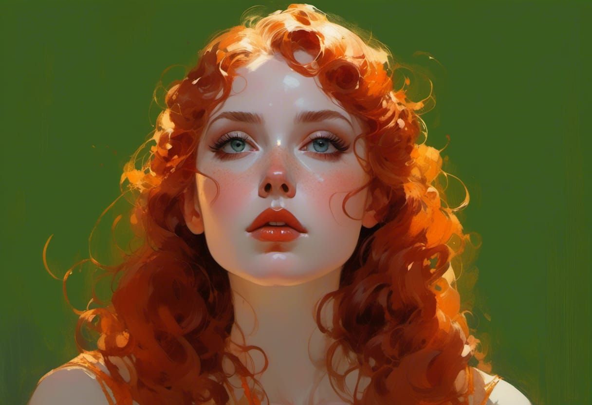 Futuristic Neo-Victorian Queen in Oil on Canvas