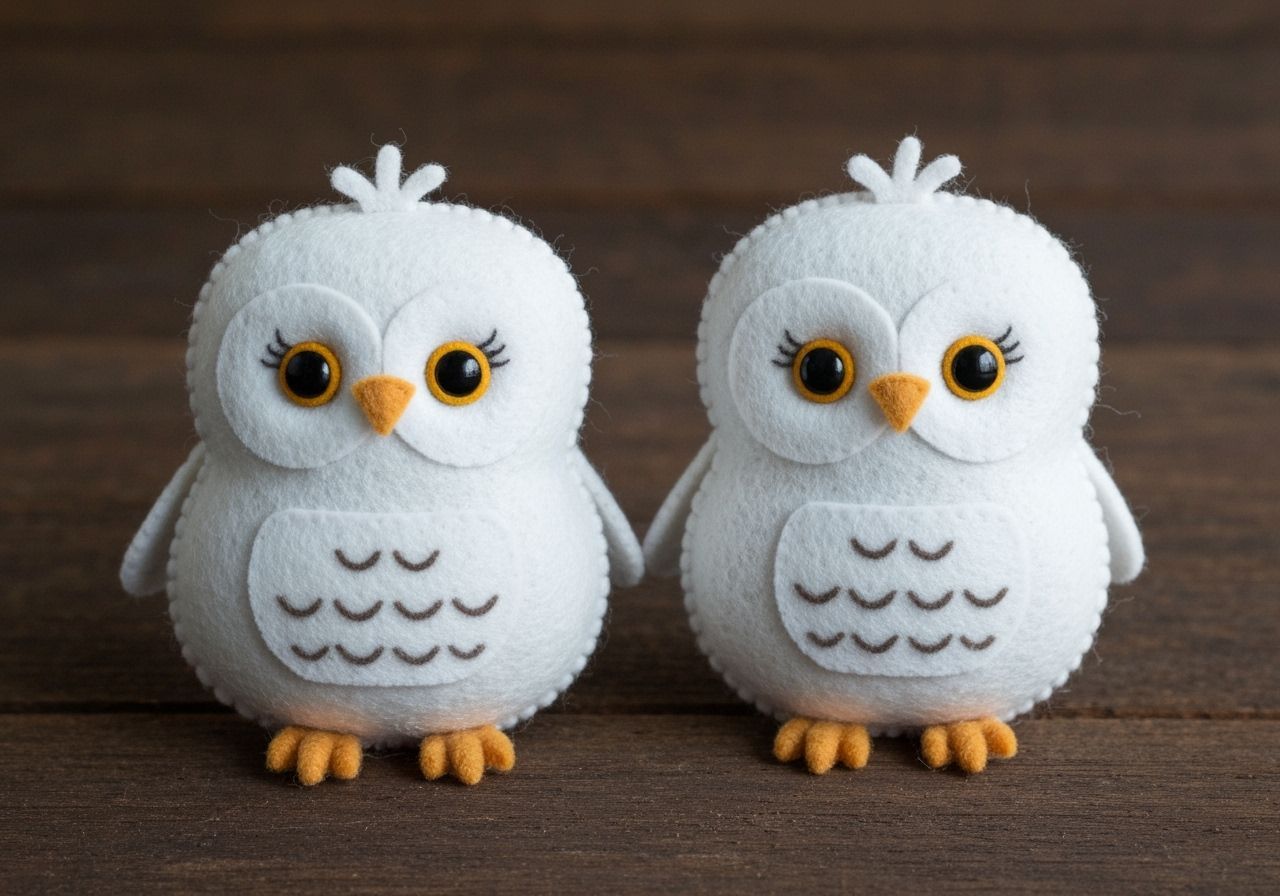 Felted Baby Snow Owls: Cute and Crafty