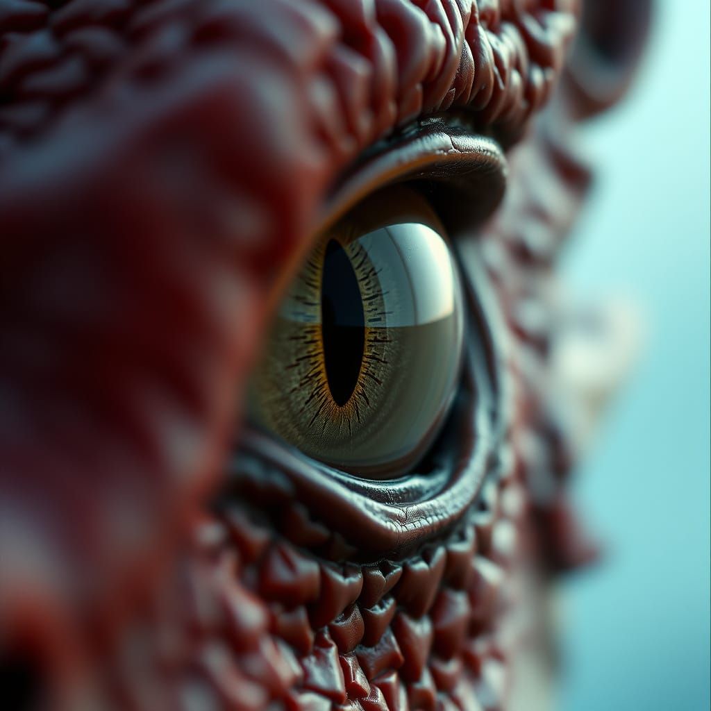 Dramatic Dragon Eye Close-Up, Cinematic Style