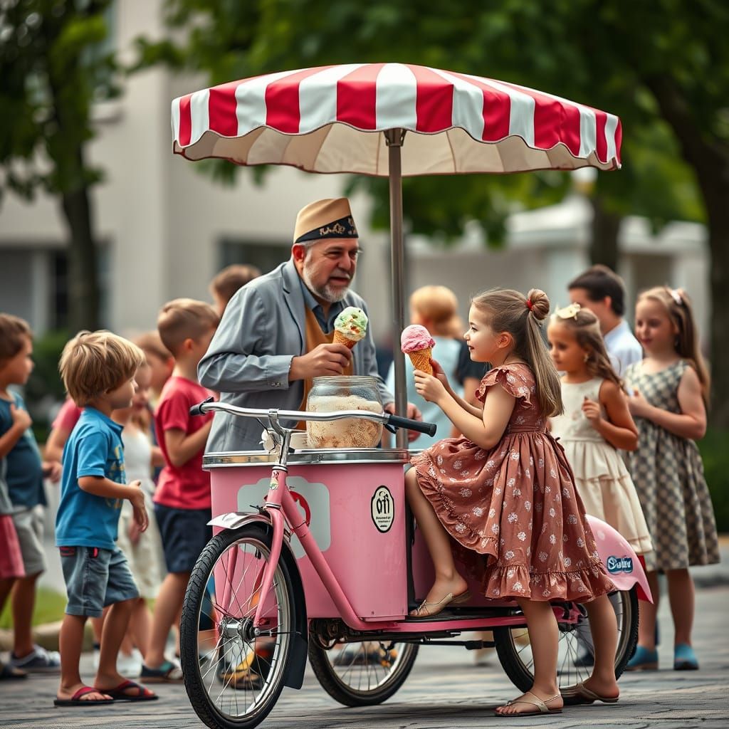 A Vibrant Scene of Childhood Joy in Hyper Realistic Style