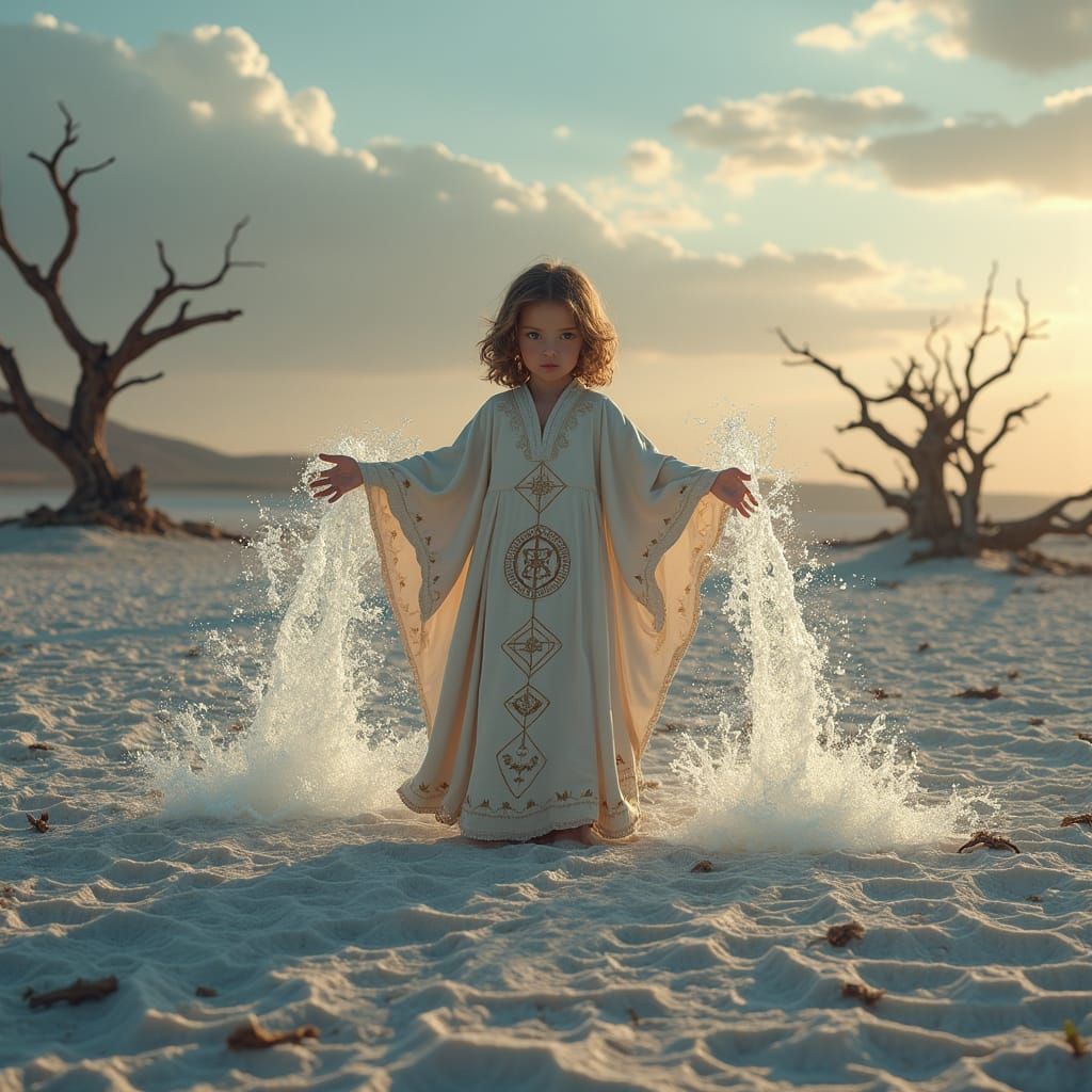 Beat My Art: Waterbender Child in a Desert Realm