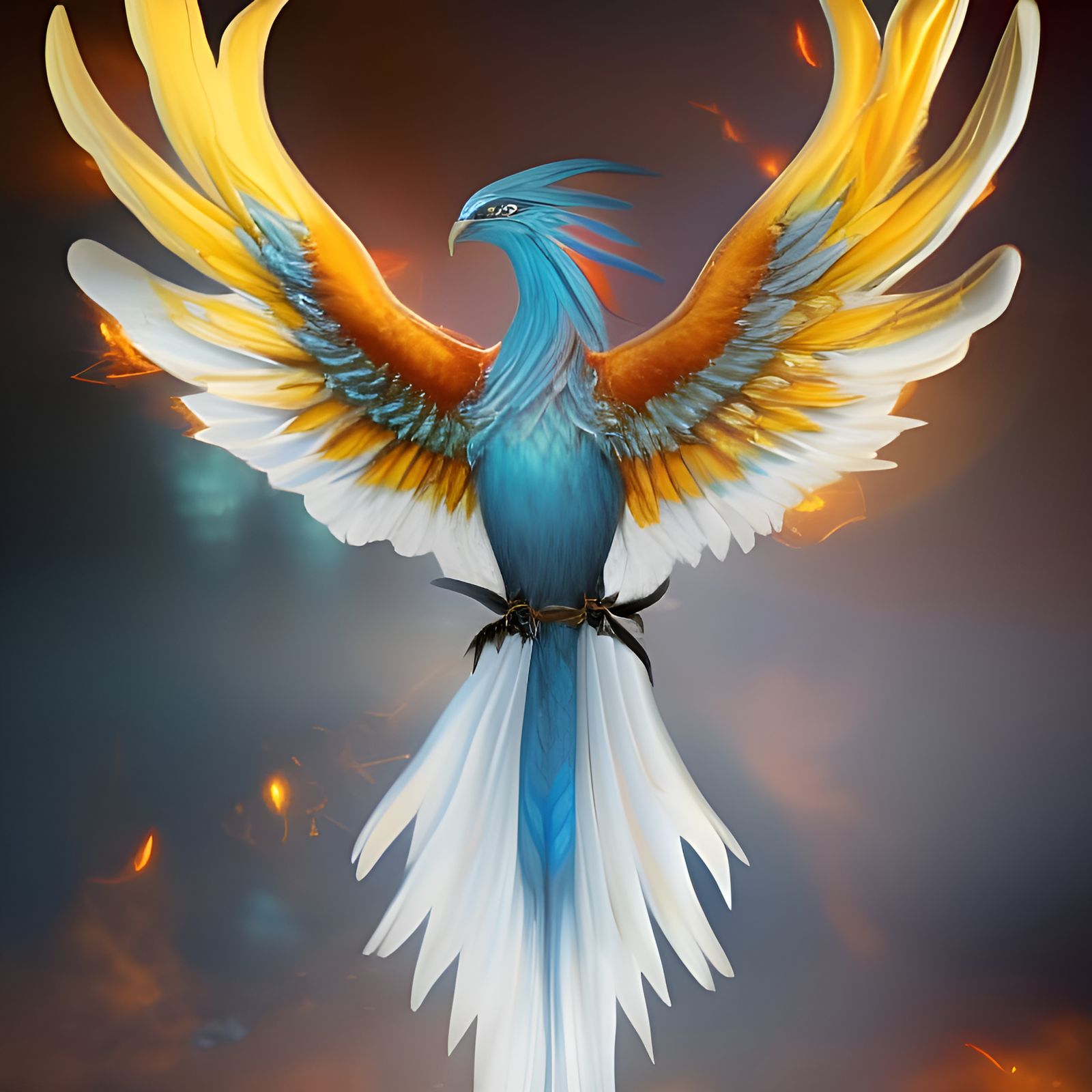 Spectacular Phoenix Bird of Fire and Ice