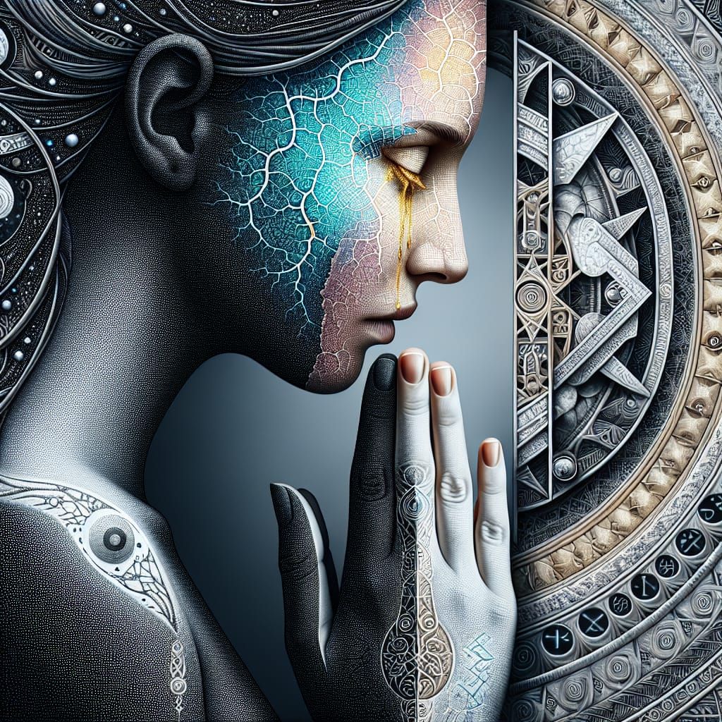 Mystical Scandinavian Woman in Prayer