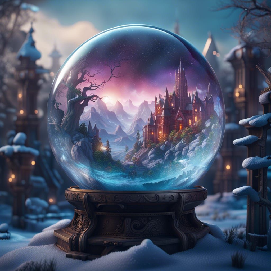 Fantastical Worlds Encapsulated in Snow Globes