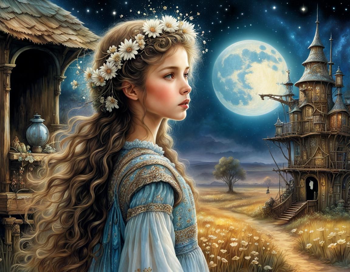 Surreal Watercolor Illustrations of Whimsical Characters in...