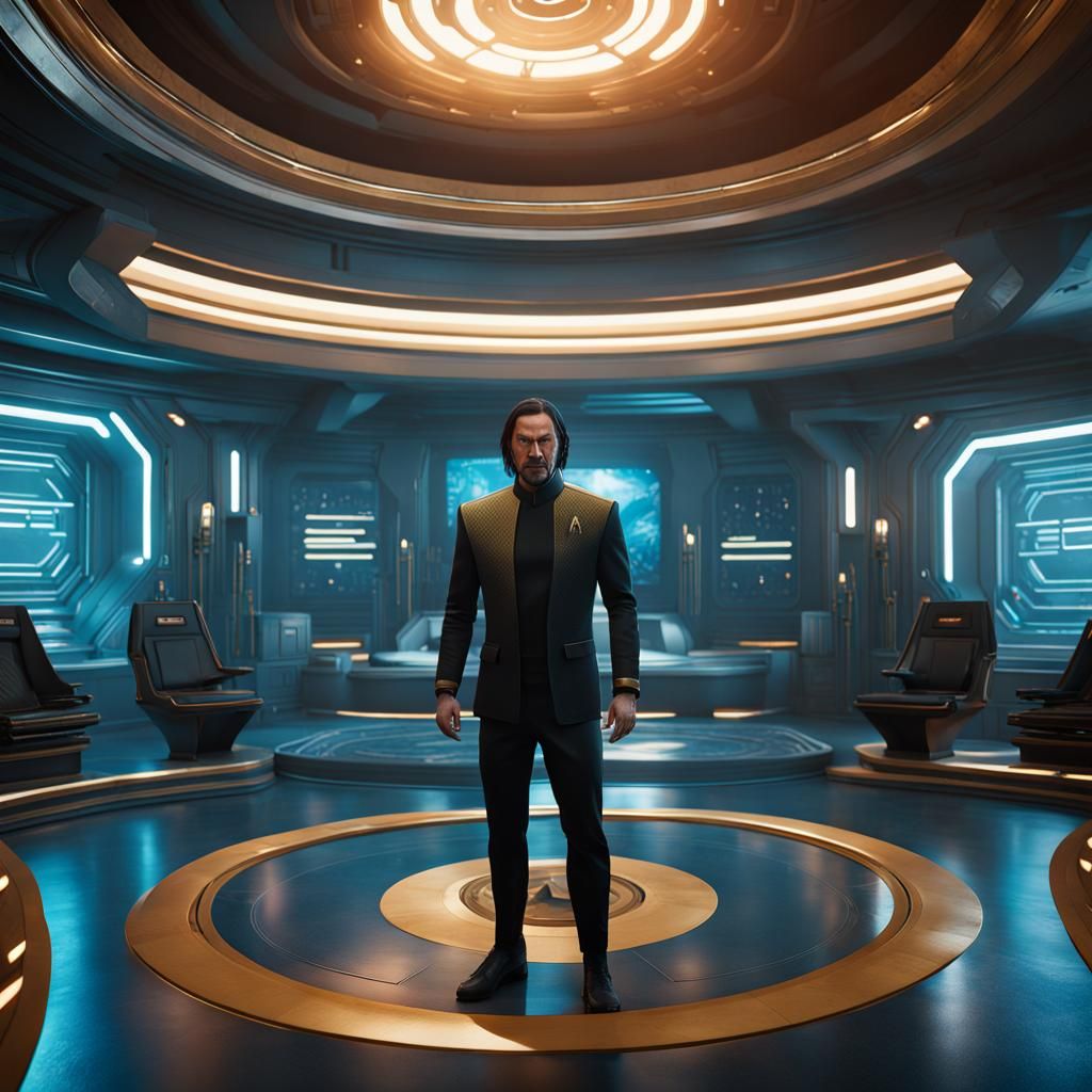 Star Trek John Wick Hyperrealistic Matte Painting
