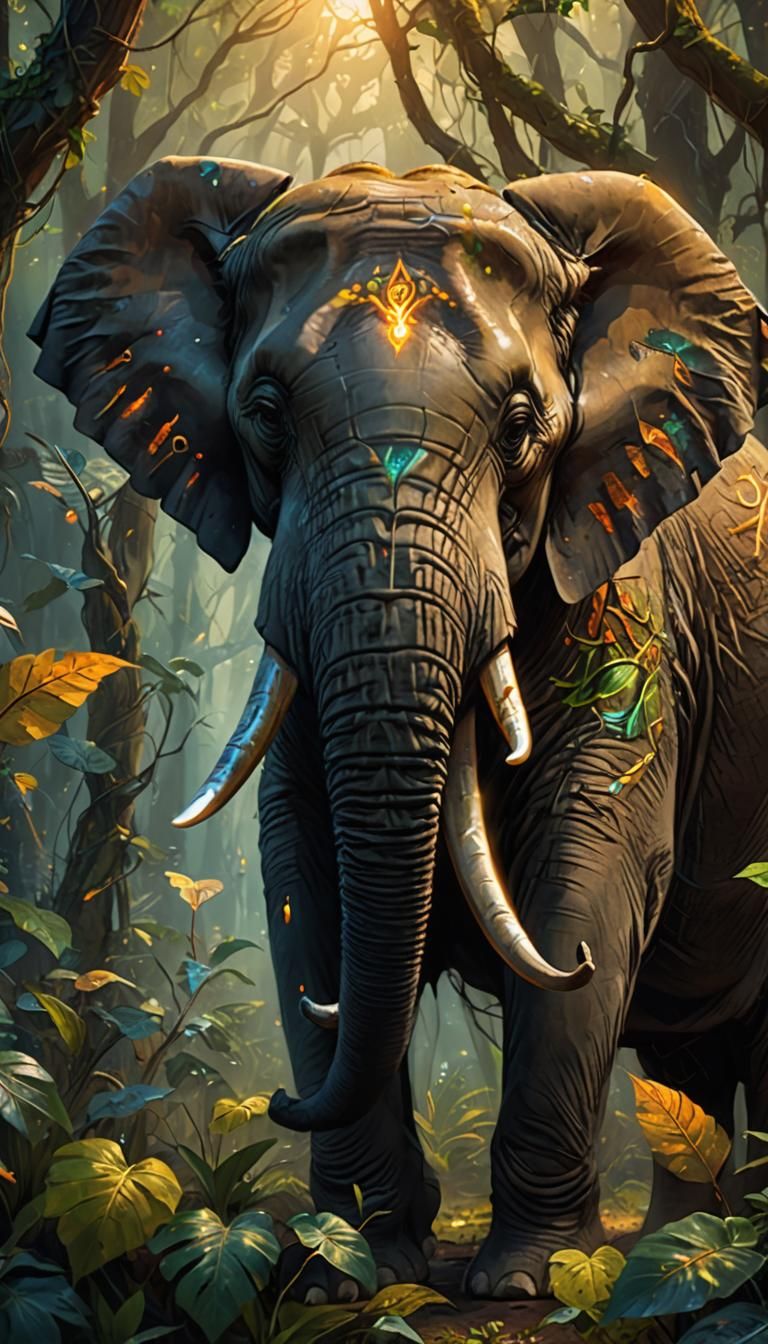Earthy Elephant Mage Concept Art