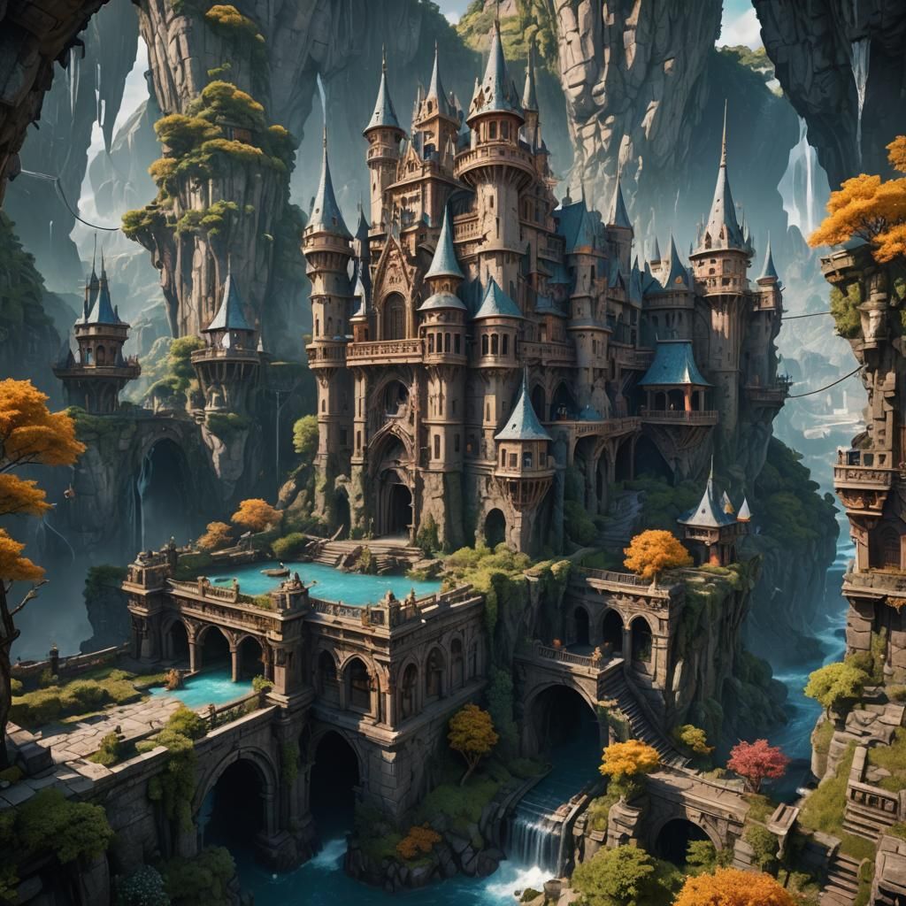Fantastical Matte Painting with Intricate Details