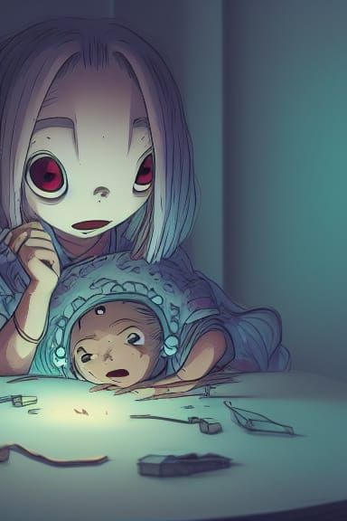 Complex Horror Art, Studio Ghibli Style