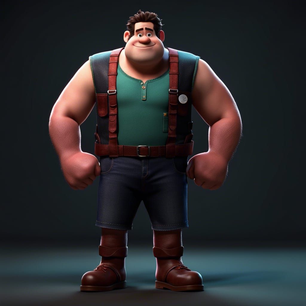 Realistic 3D Render of Wreck-It Ralph