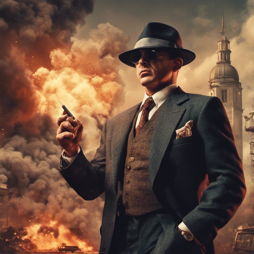 Mafia Fighter in 1940s Explosion