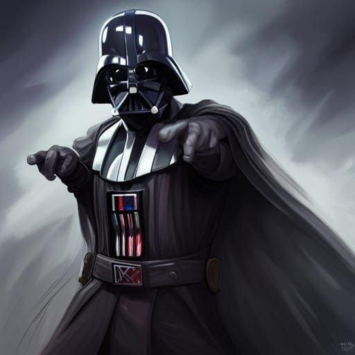 Darth Vader Dancing: Hyperdetailed Portrait