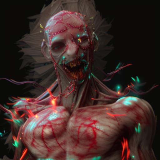 Horrific Necromorph Monster in Graphic Detail