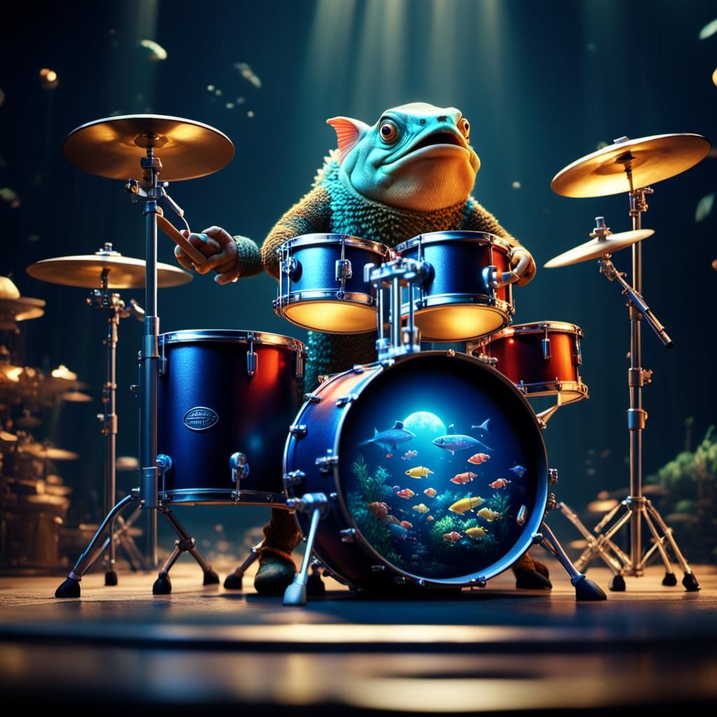 Fish Drum Performance in Theater, Technic Art
