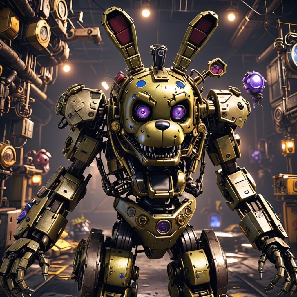 Scraptrap: Intricate Sci-Fi Mech in 8K
