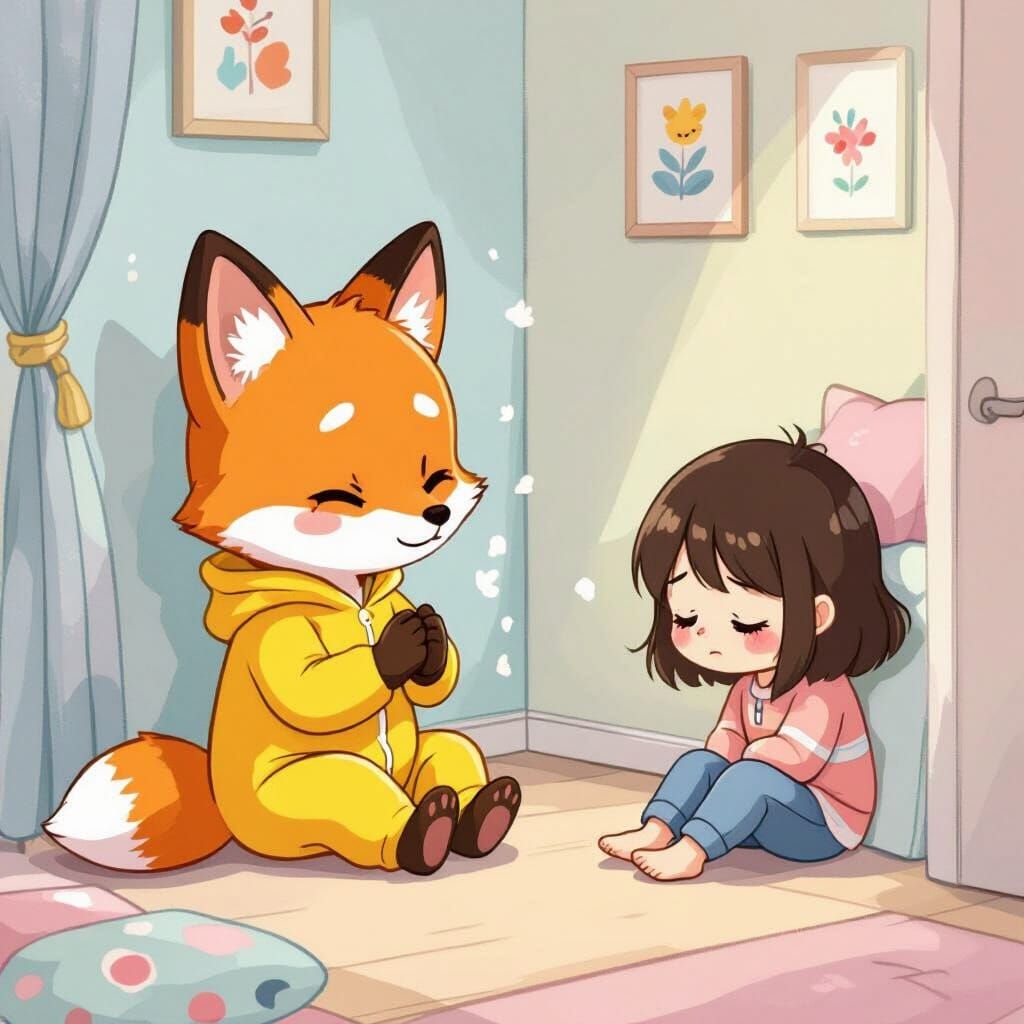 Chibi Fox's Time-Out: A Whimsical Comic Scene