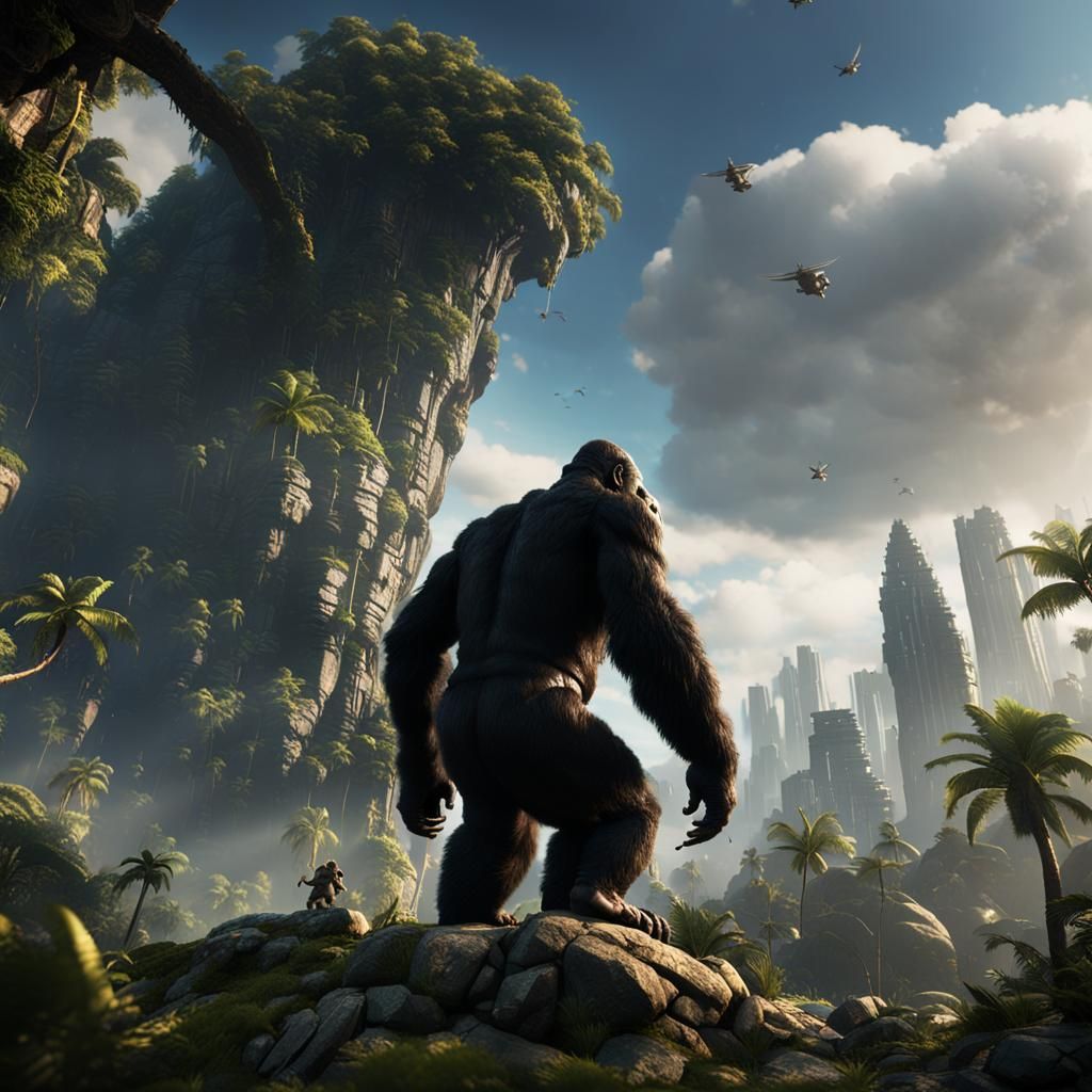 King Kong: 3D Game Cinematic Render