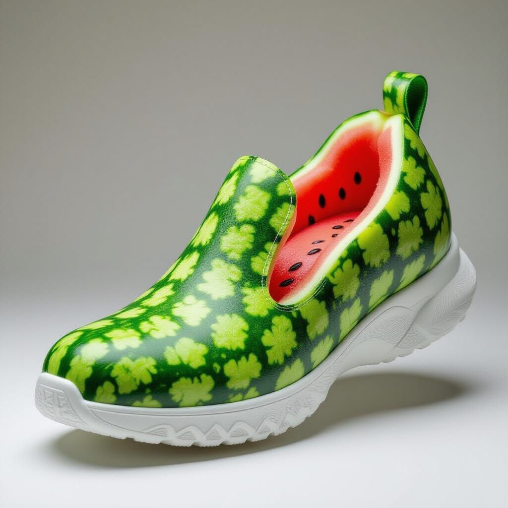 Watermelon Sneaker: Fantasy Shoe Still Life