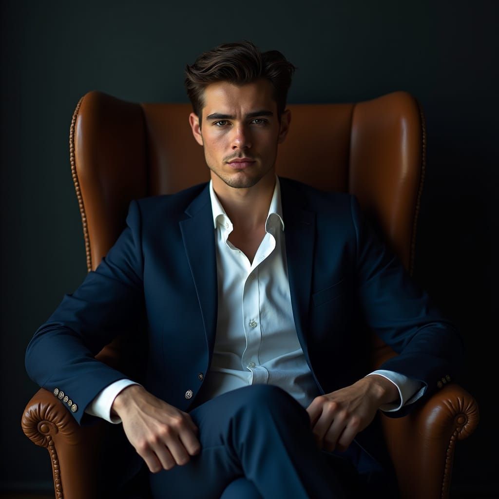 Confident Hispanic Executive Portrait in Annie Leibovitz Sty...