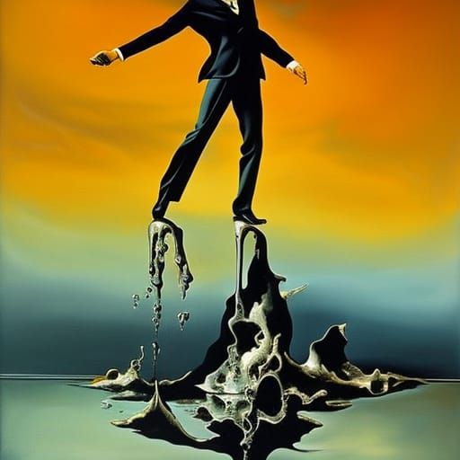 Surreal Deus Ex Machina in Dali Style