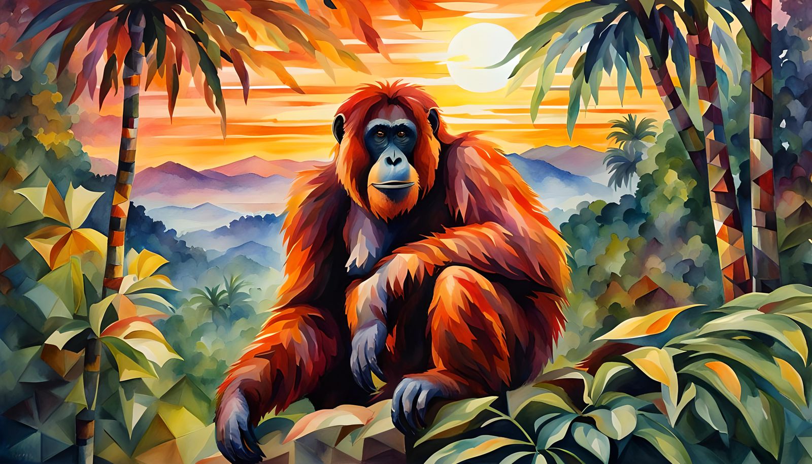 Orang-Utan à la Leonid Afremov