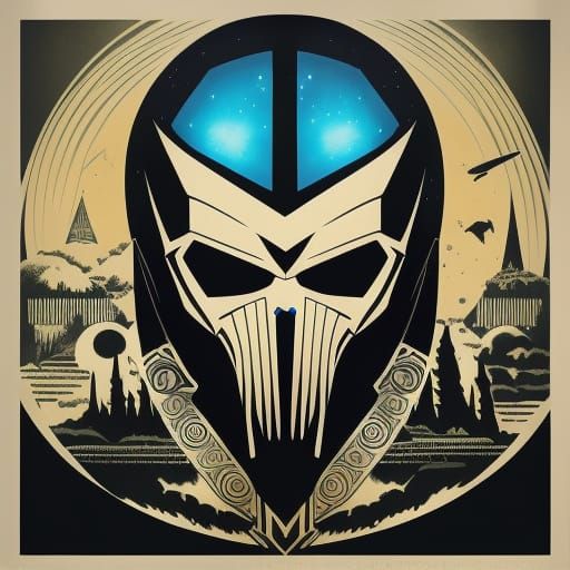 Pirate Lord Alchemist in Sci-Fi Fantasy Ink Drawing