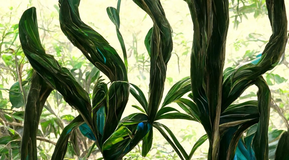 Exotic Jungle Scene with Alien Flora