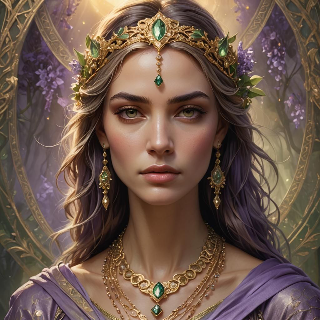 Hyperrealistic Portrait of Beautiful Girl Condessa