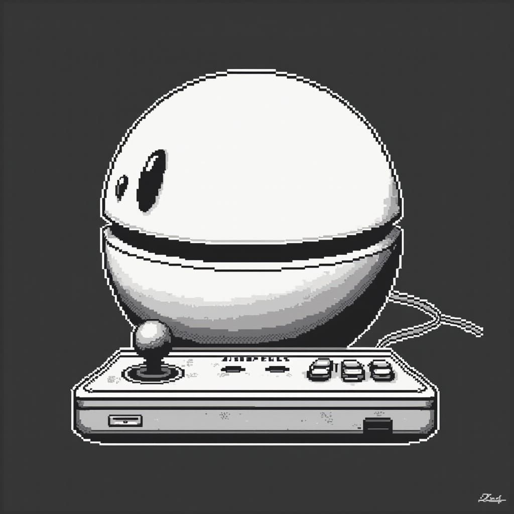 Minimalist Pixel Art Mashup: Dragon Ball, Lightsaber, Joysti...