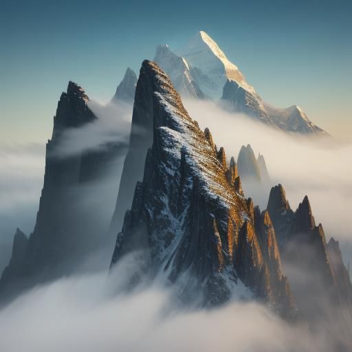 Majestic Dreaga on Misty Mountain Peak