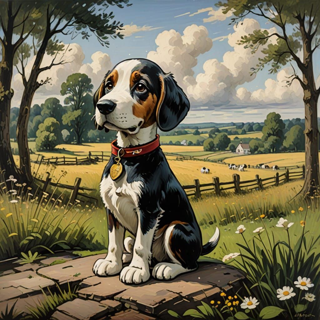 Constable-Inspired Art with a Hidden Snoopy