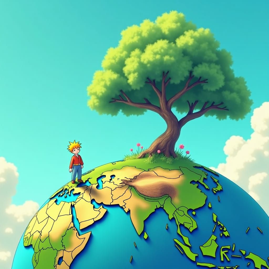 Little Prince on Earth: 3D Anime Art