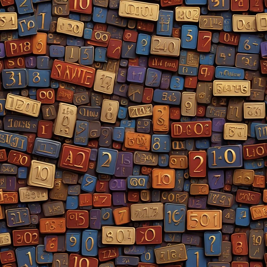 Detailed Labels and Numbers Digital Matte Painting