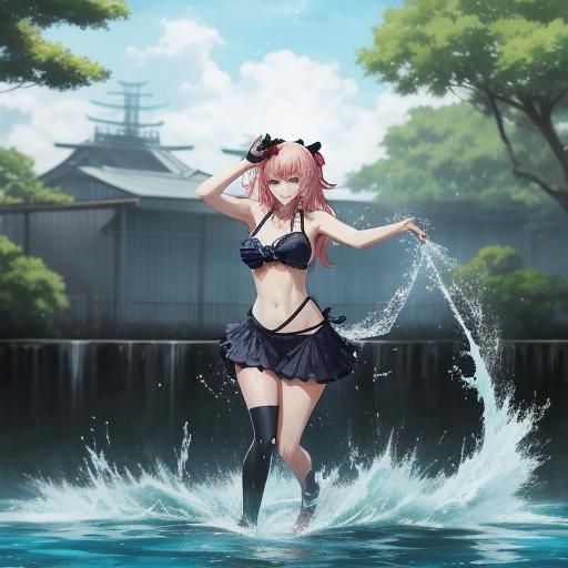 Anime Maid in Wet Bikini: Manga Key Visual