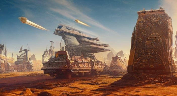 Ancient Spaceship Lands on Desert Planet with Refugees and R...