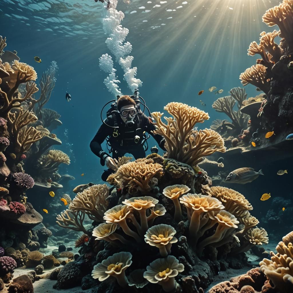 Sunken Battleship Coral Reef in HDR