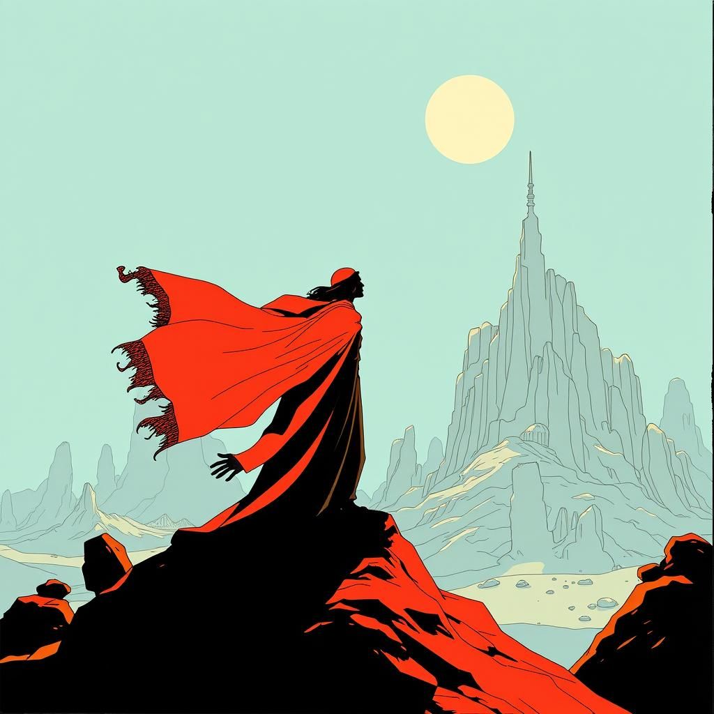 in the iconic, minimalist illustrative style of Dániel Taylo...