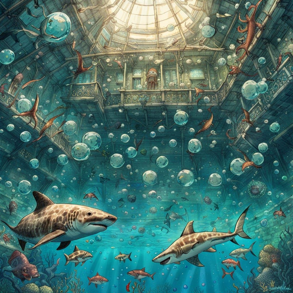 Underwater Atlantis City Render in High Detail