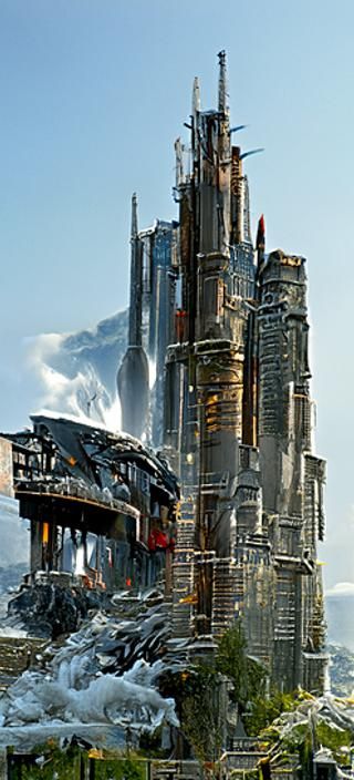 Magical Floating Kingdom Matte Painting