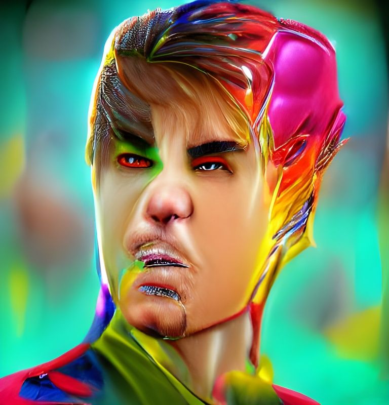 Pop Singer in Marvel Comic Style