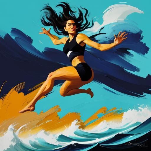 Woman's Fauvist Leap from Darkness to Light