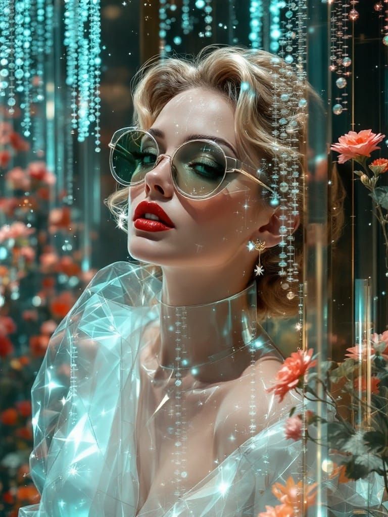 Translucent Pin-Up: Neoclassical Precision Meets Holographic...