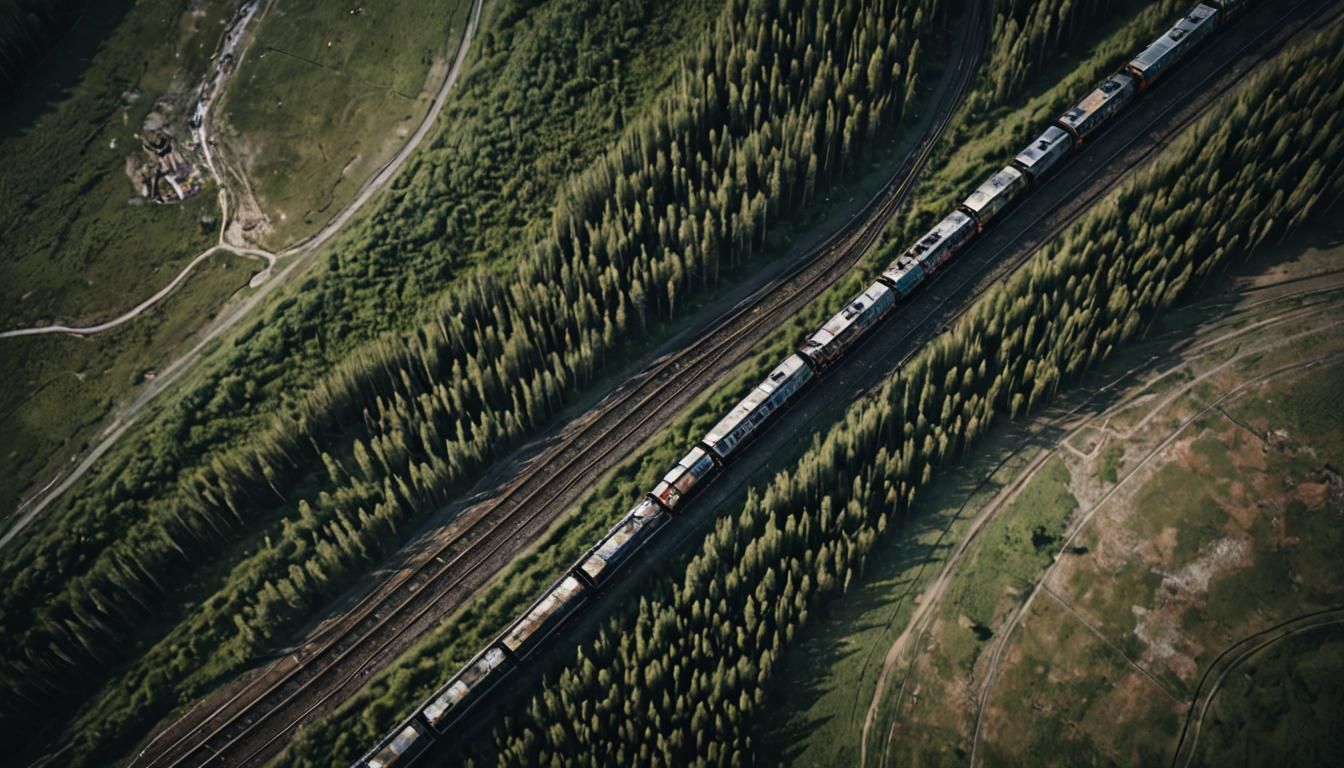 Trans-Siberian Railway from Satellite View